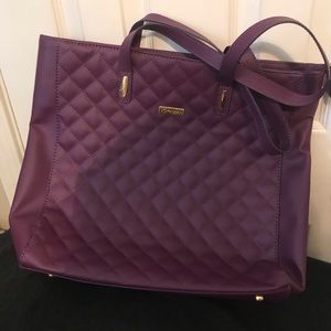 Joy & Iman Goregous purple leather tote